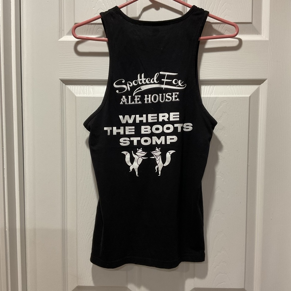 Spotted Fox Ale House Black Tank Top NWOT Country Boots Stomp - Picture 3 of 9